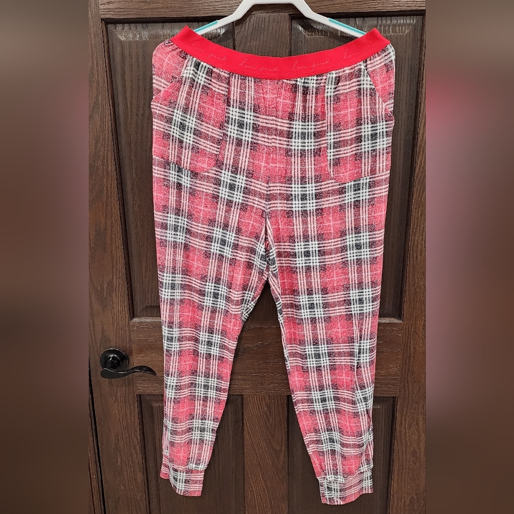 Victoria's Secret Pink Red Plaid Lounge Pants
